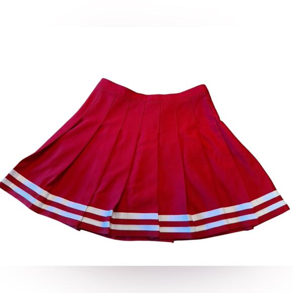 Varsity Spirit Fashions 26 x 15.5” Red Cheerleading Skirt with White Trim - Picture 1 of 6
